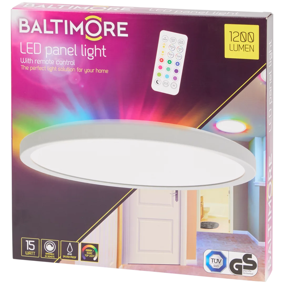 Oświetlenie panelowe ze zdalnym sterowaniem Baltimore 4