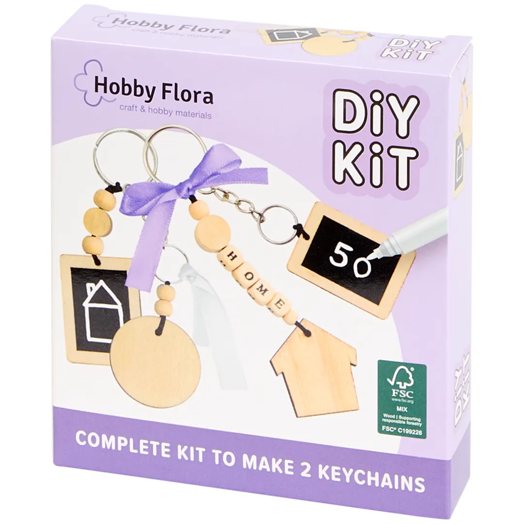 Kit créatif porte-clés Hobby Flora