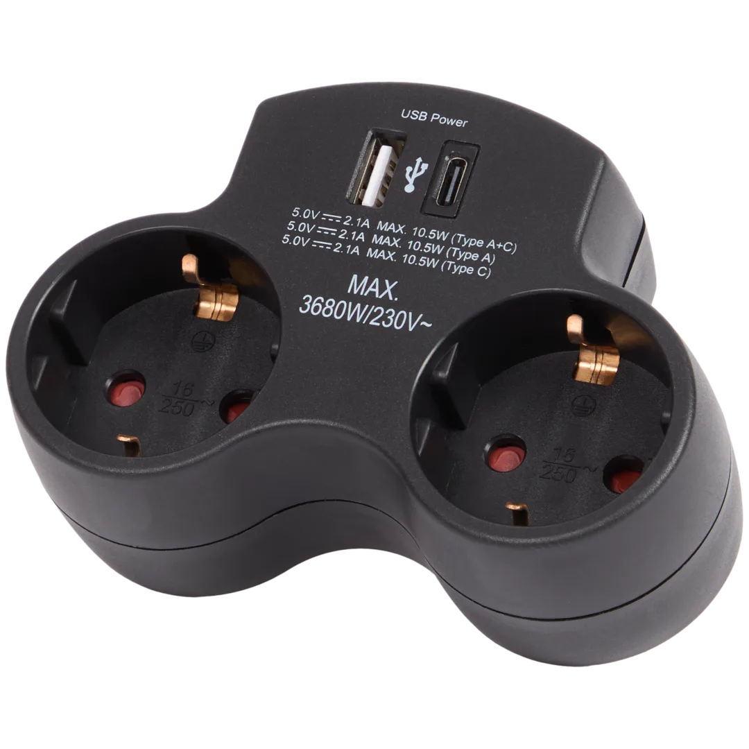 Pro-max dubbele wandstekker