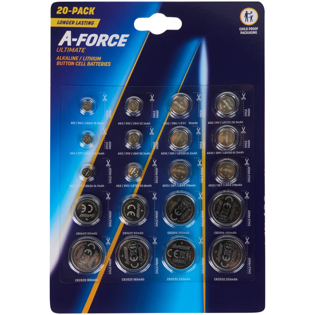 Piles boutons lithium A-Force 1