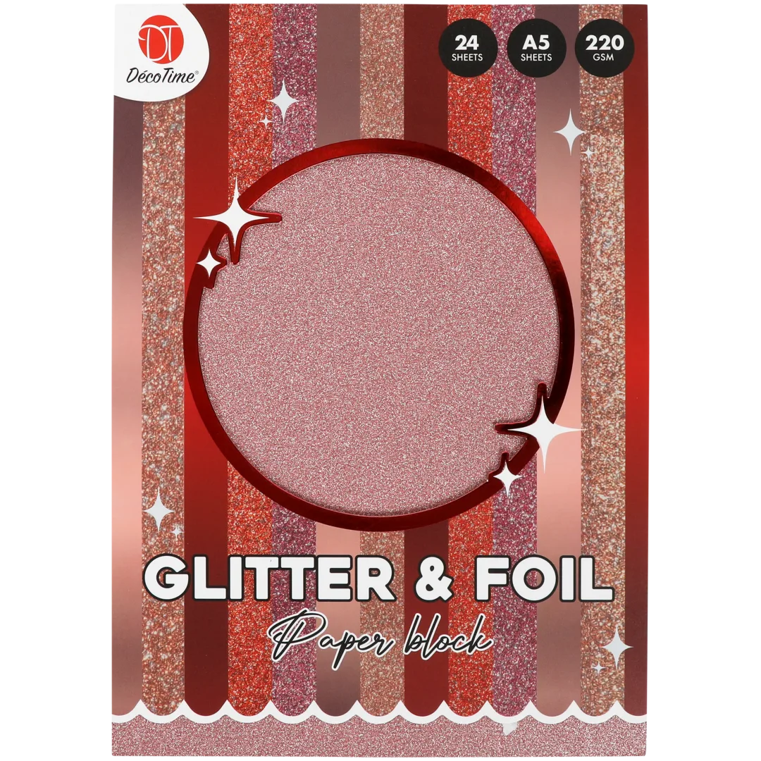DécoTime Metallic-Folie und Glitzerpapier 1