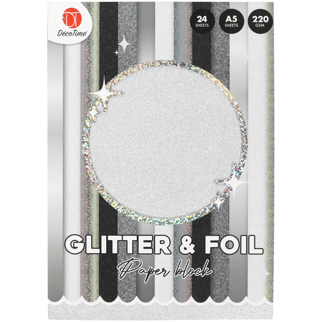 DécoTime Metallic-Folie und Glitzerpapier 3