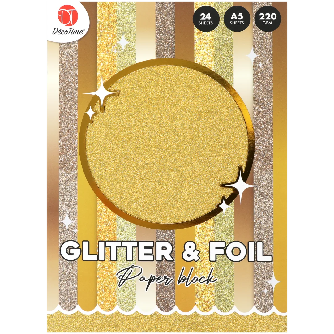 DécoTime Metallic-Folie und Glitzerpapier 4