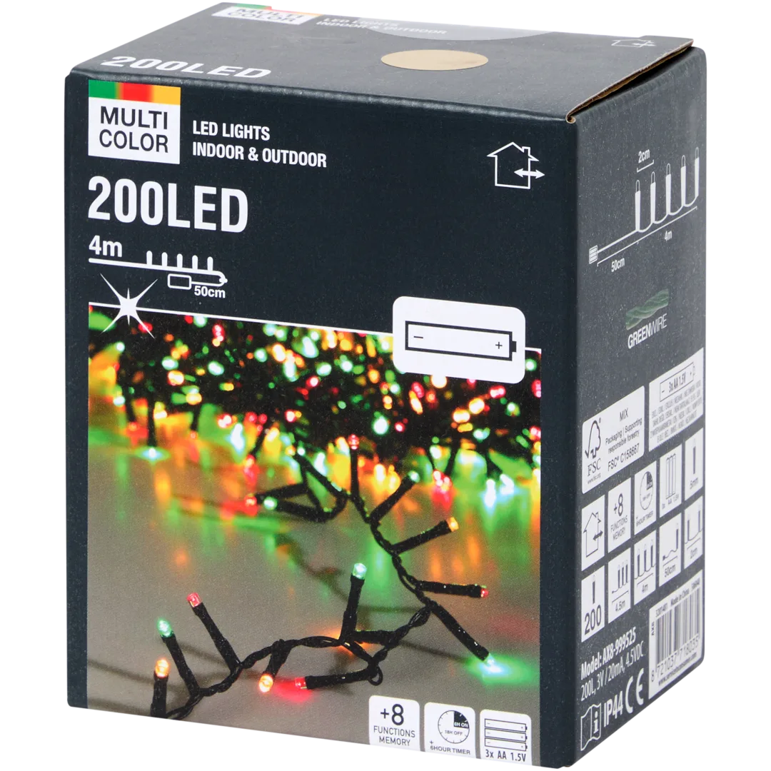 Wielokolorowe oświetlenie świąteczne