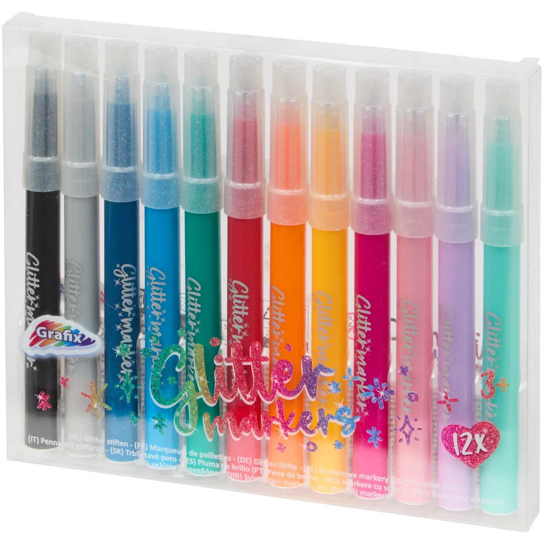 Długopisy z brokatem Grafix