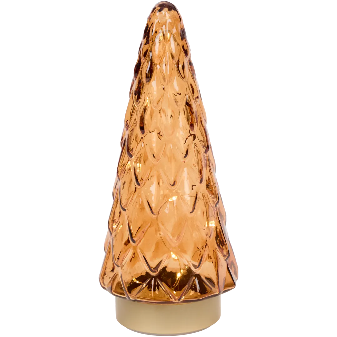 Szklana choinka z oświetleniem