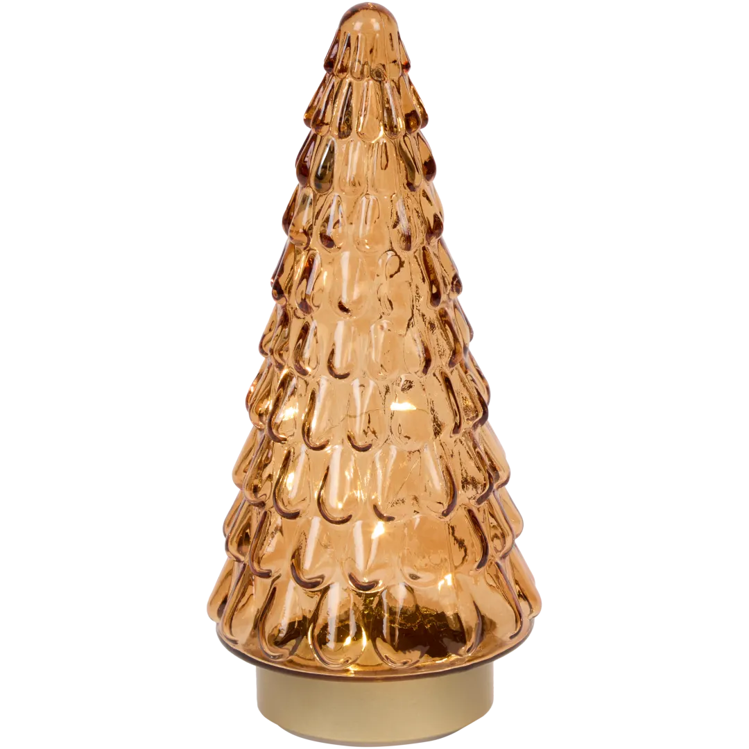 Szklana choinka z oświetleniem