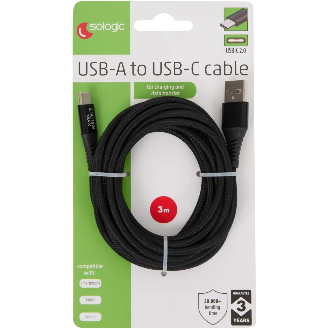 Kabel do ładowania i przesyłania danych Sologic USB-C