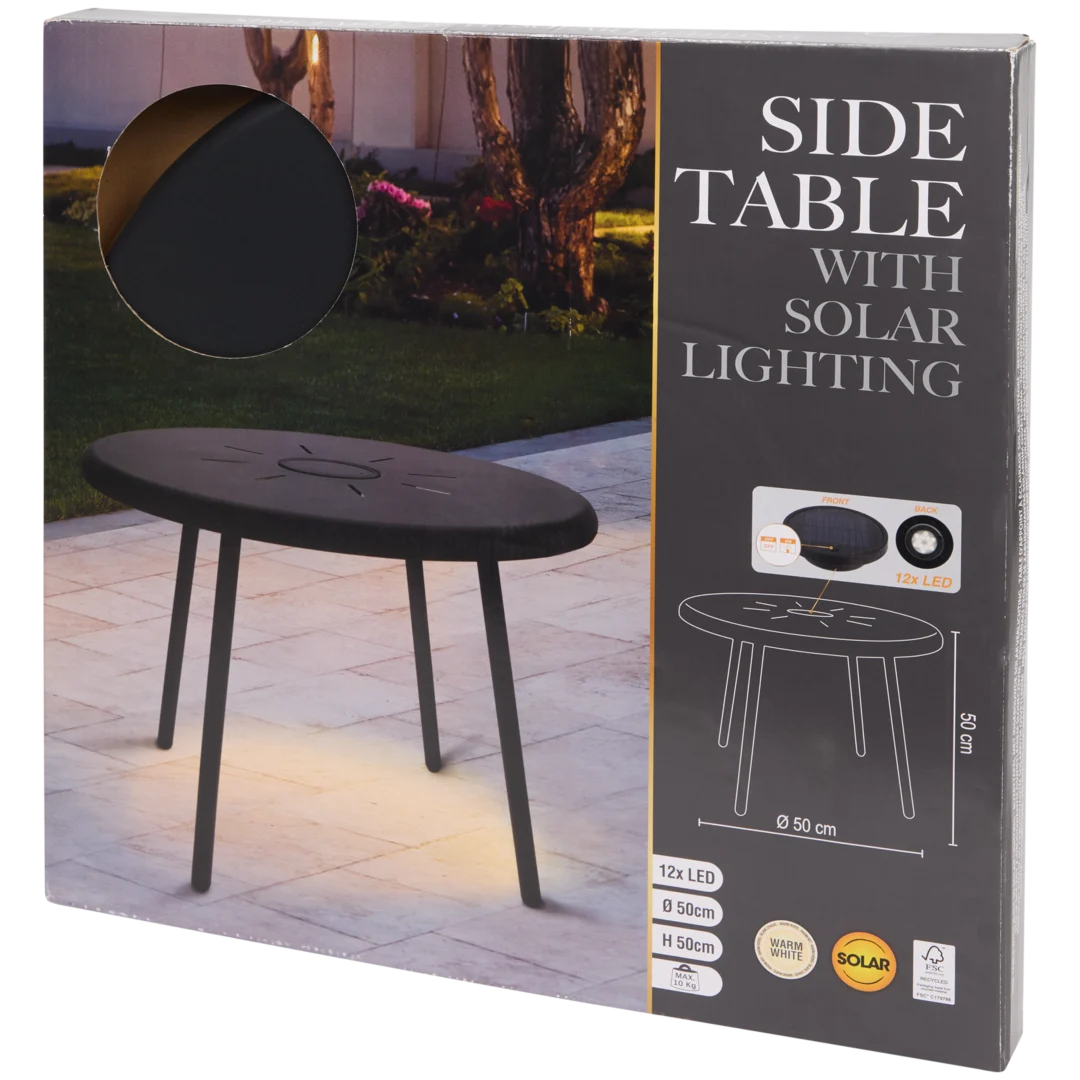 Table d'appoint à éclairage solaire 4