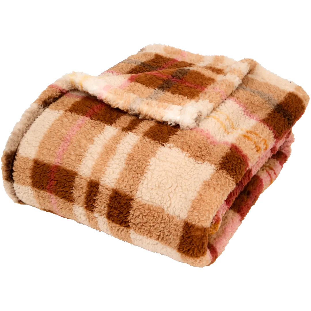 Plaid in tessuto teddy 4