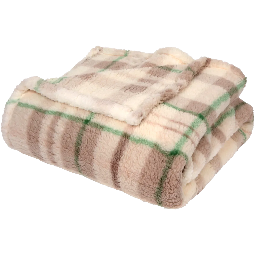 Plaid in tessuto teddy 1