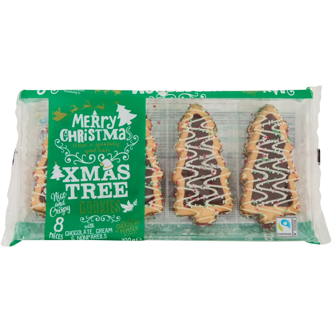 Kerstboomkoekjes met chocolade 1