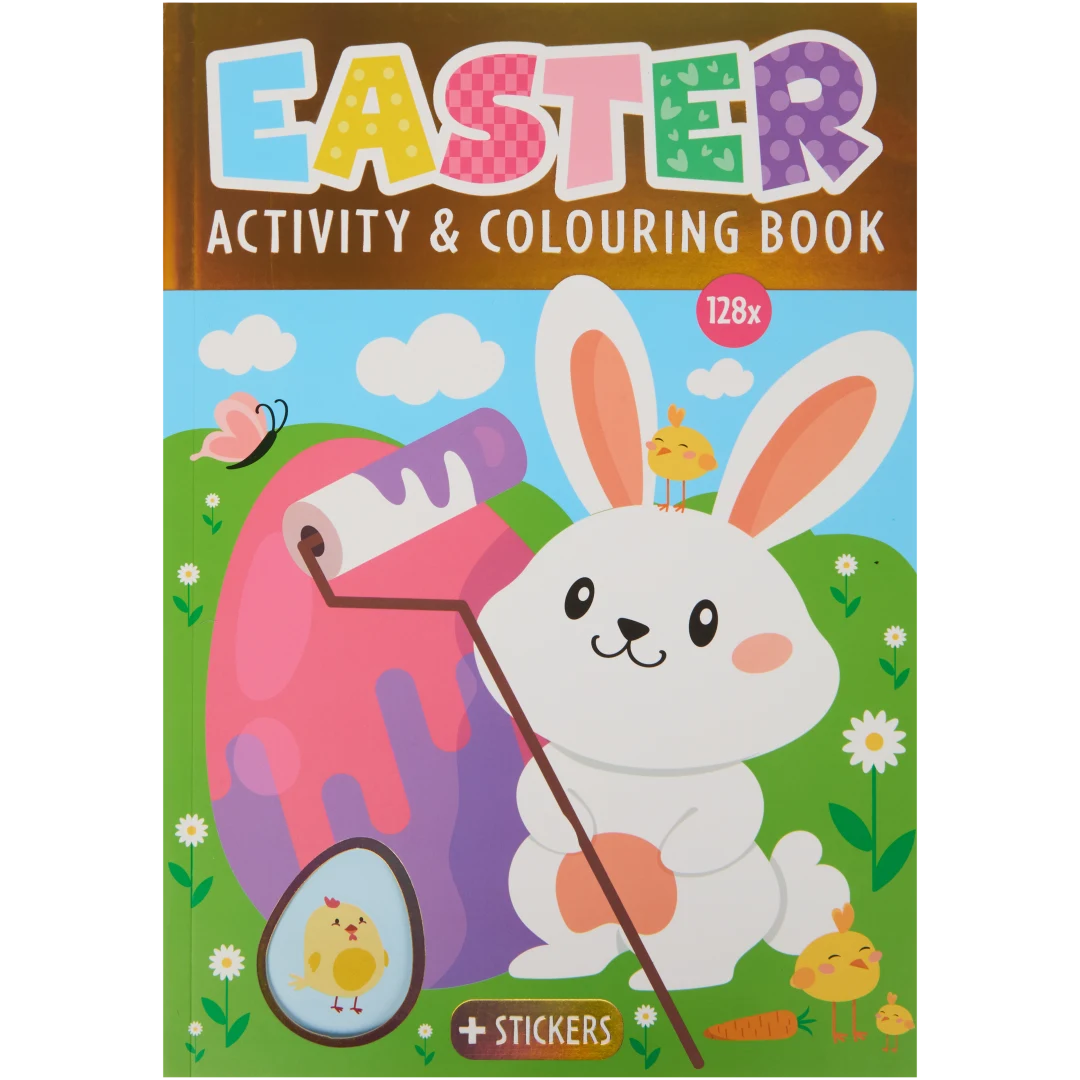 Libro da colorare e giochi a tema pasquale 1