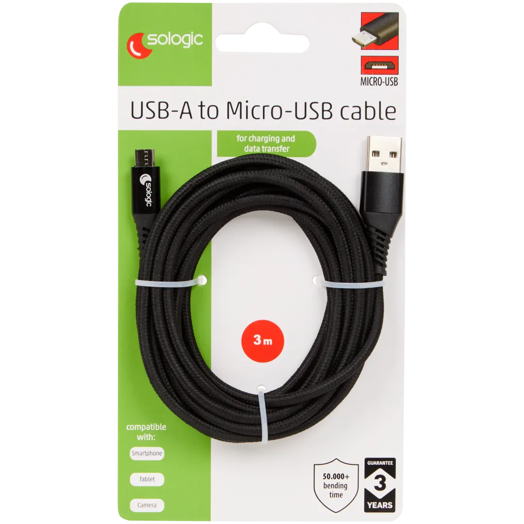 Sologic Daten- und Ladekabel Mikro-USB