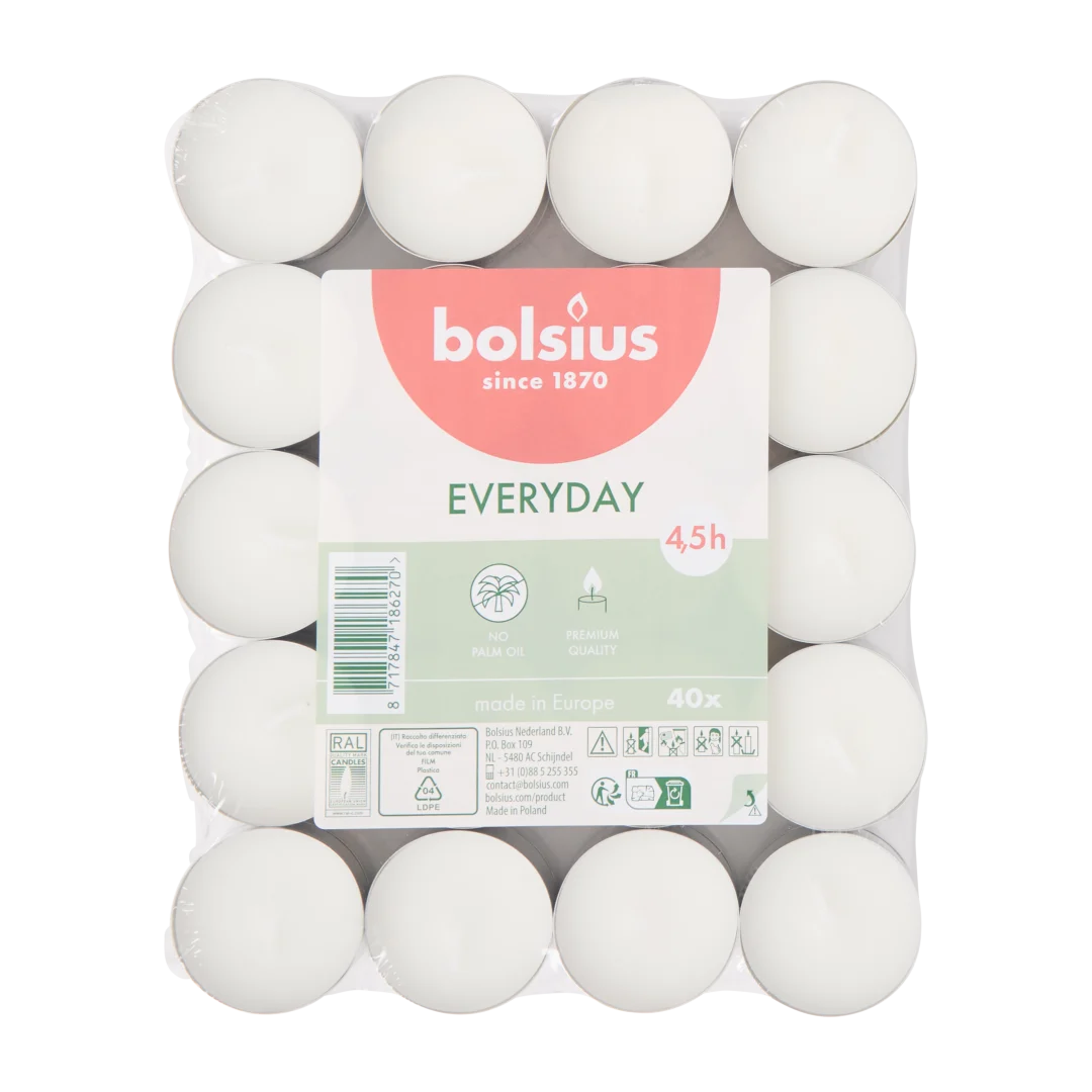 Bolsius theelichten wit
