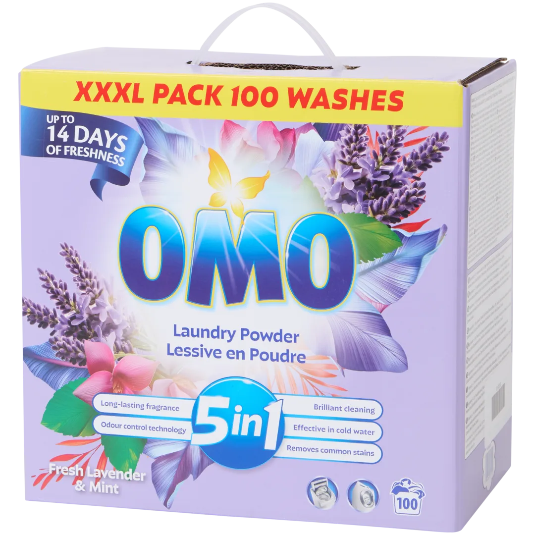 Lessive en poudre Omo Lavande et menthe fraîche
