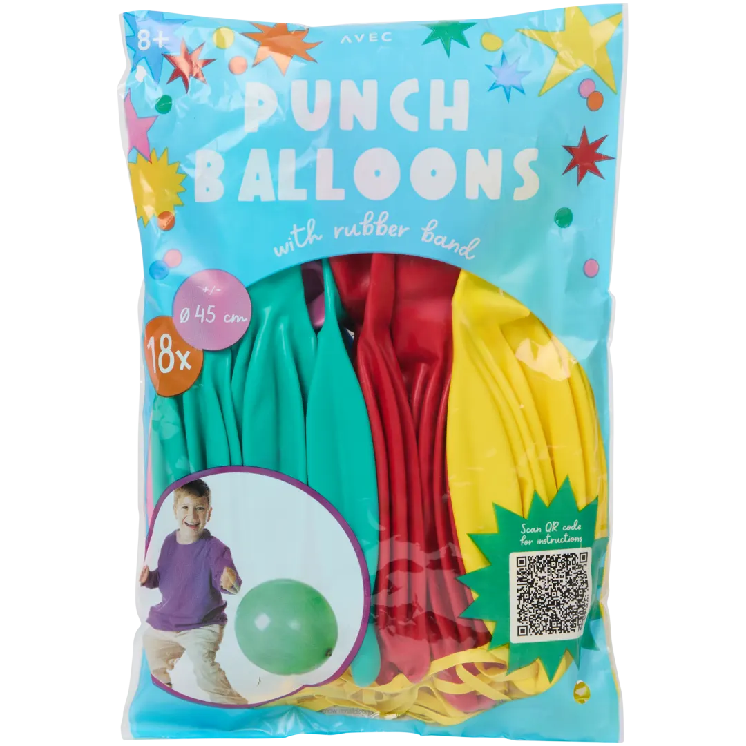 Ballons punch à élastique 2