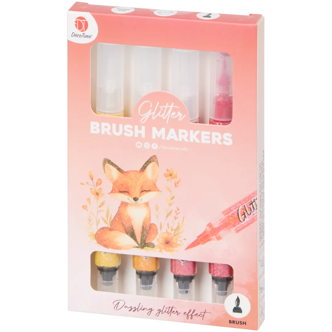 Marcadores de pincel com brilhantes DécoTime 2