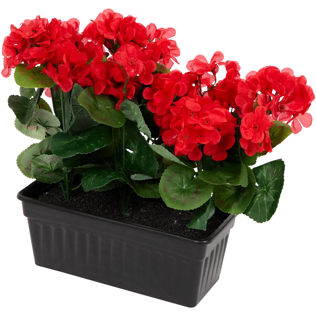 Flores artificiais em recipiente