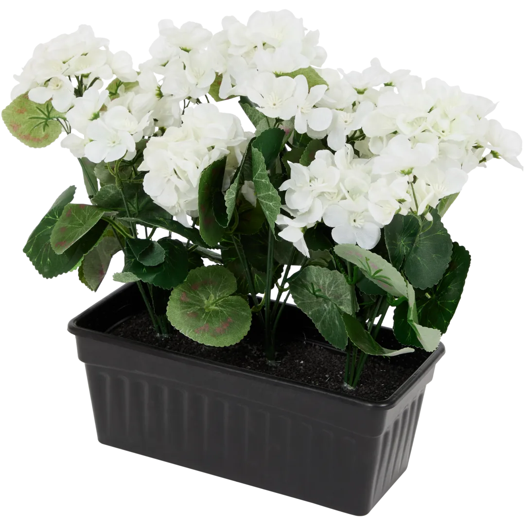 Flores artificiais em recipiente
