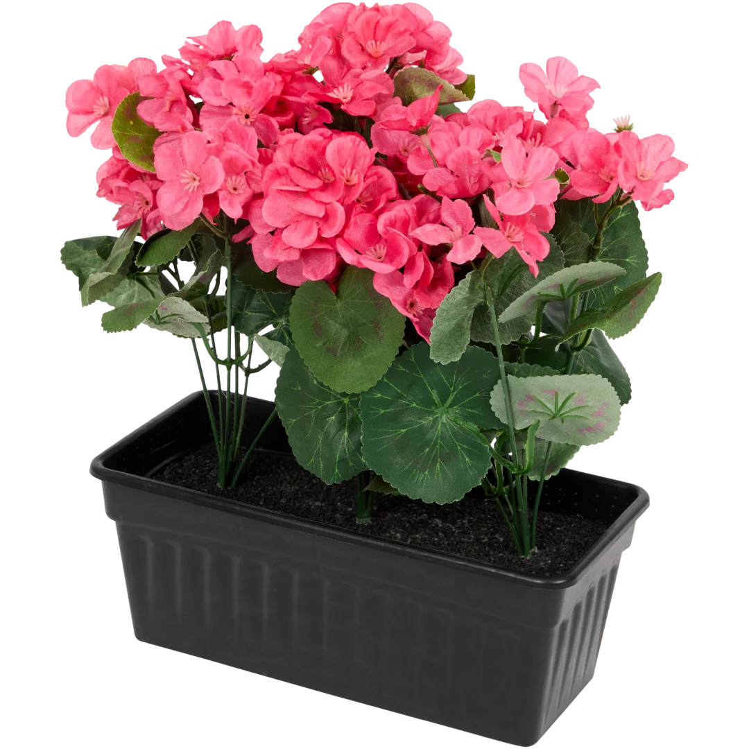 Flores artificiais em recipiente