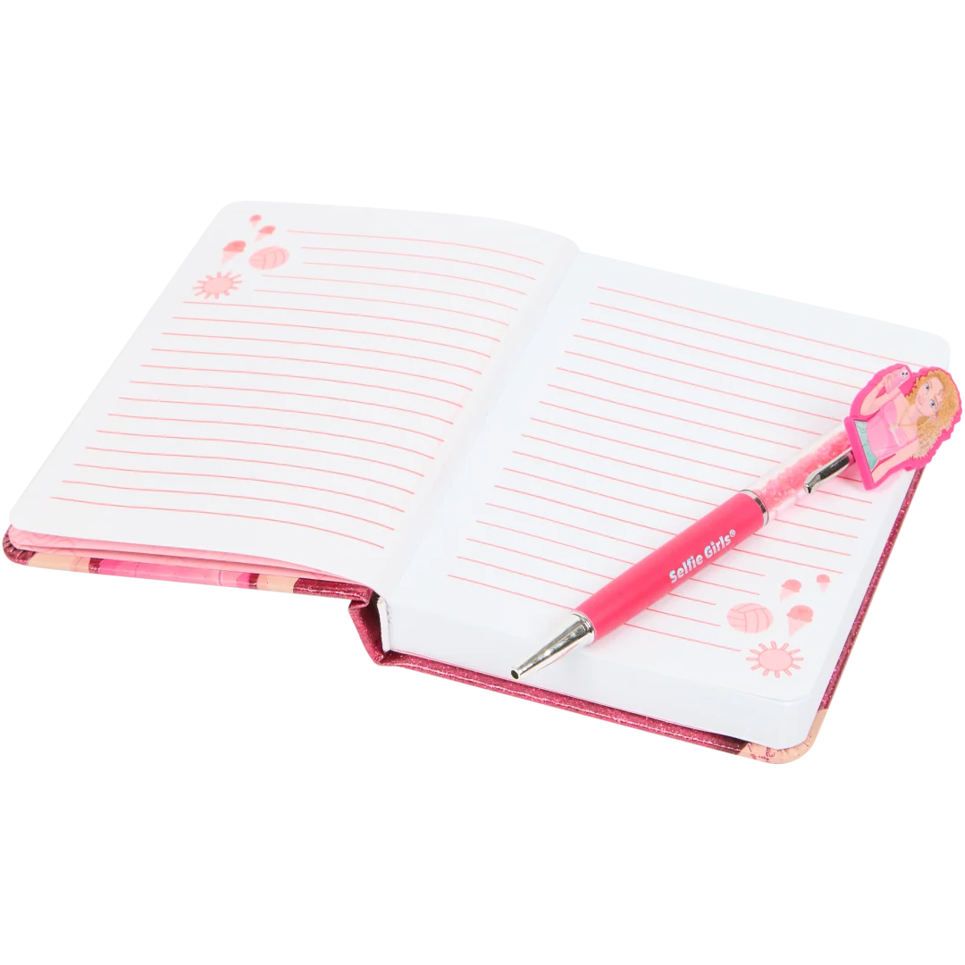 Caderno com caneta Selfie Girls