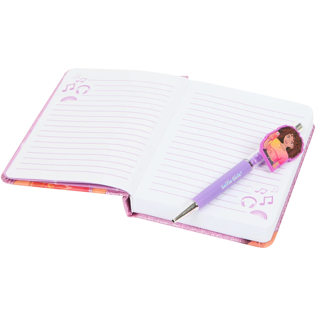 Caderno com caneta Selfie Girls