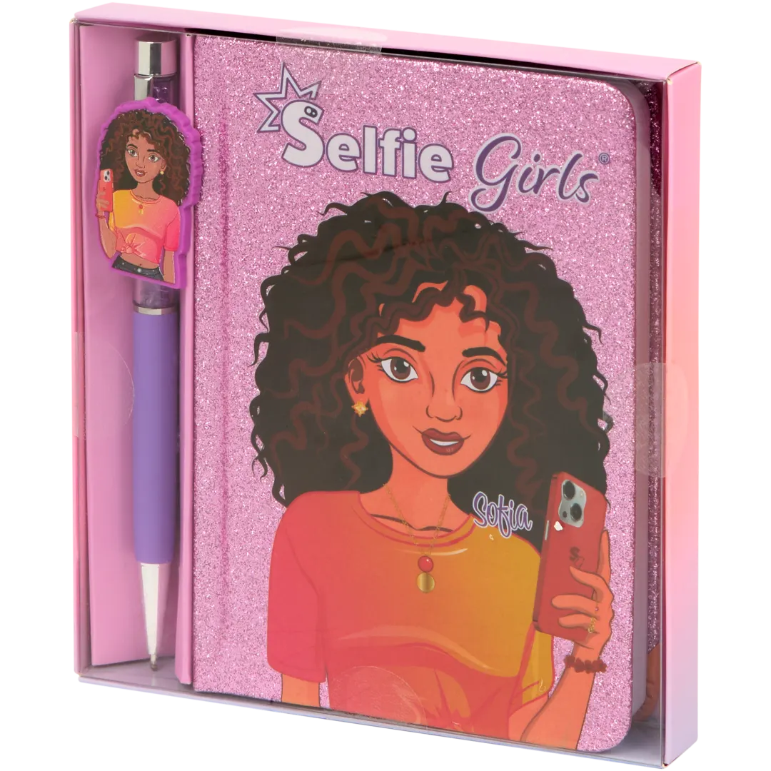 Selfie Girls Notizbuch mit Kugelschreiber 3