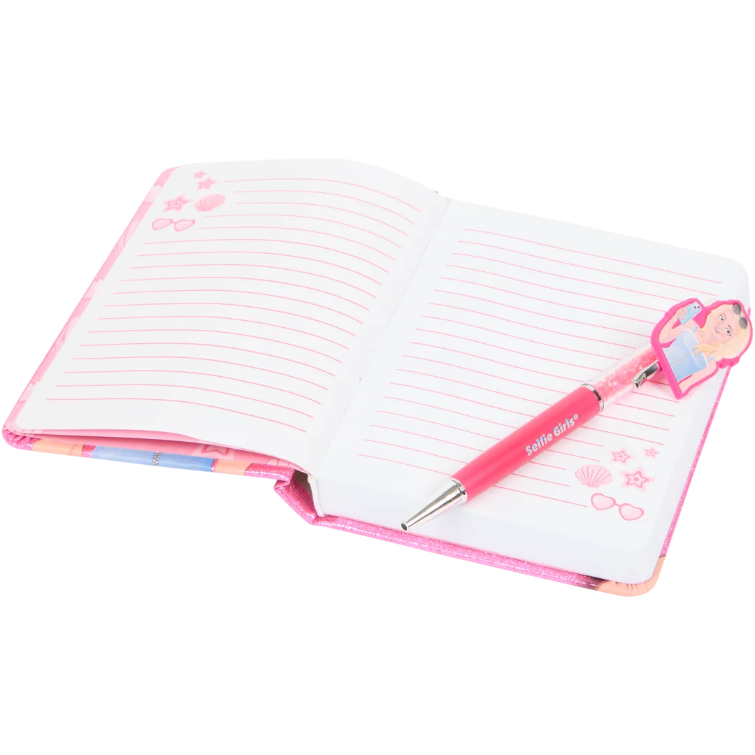 Caderno com caneta Selfie Girls
