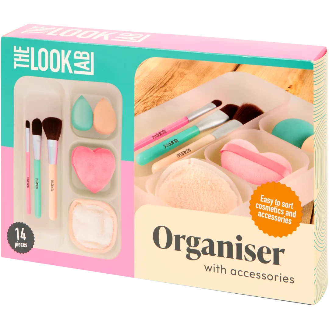 Organizer per make-up con accessori