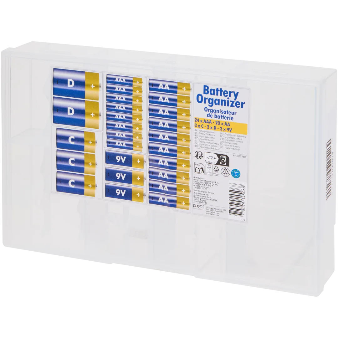Boîte de rangement pour piles Plast1 1