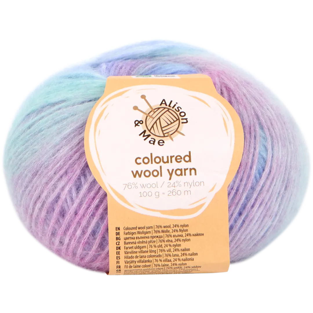 Kolorowa przędza wełniana Alison & Mae 3