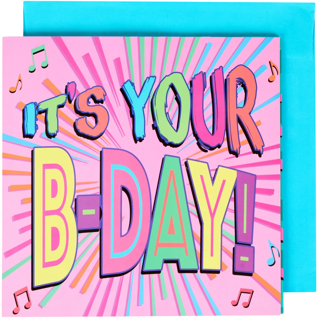 Tarjeta de cumpleaños con luz y sonido