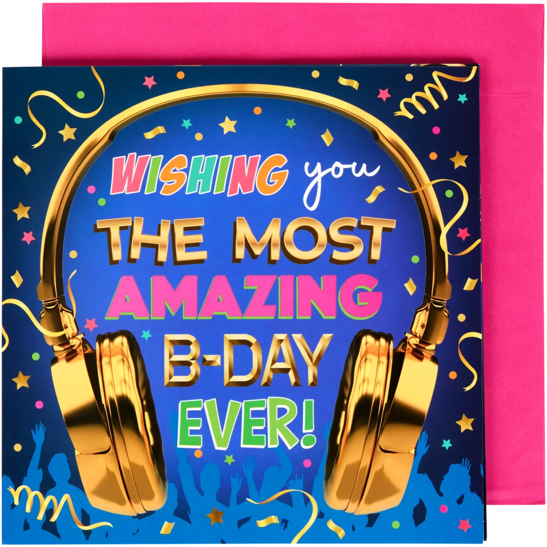 Tarjeta de cumpleaños con luz y sonido