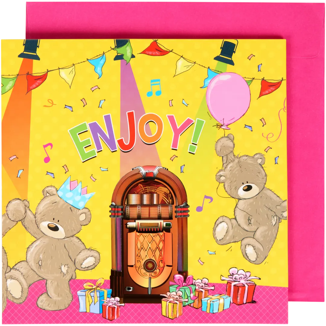 Tarjeta de cumpleaños con luz y sonido