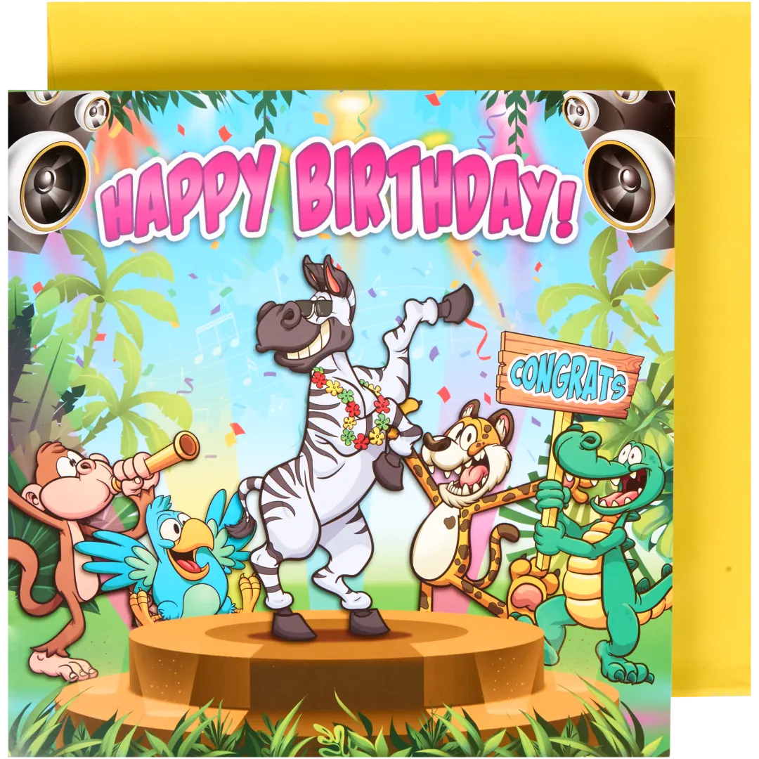 Tarjeta de cumpleaños con luz y sonido