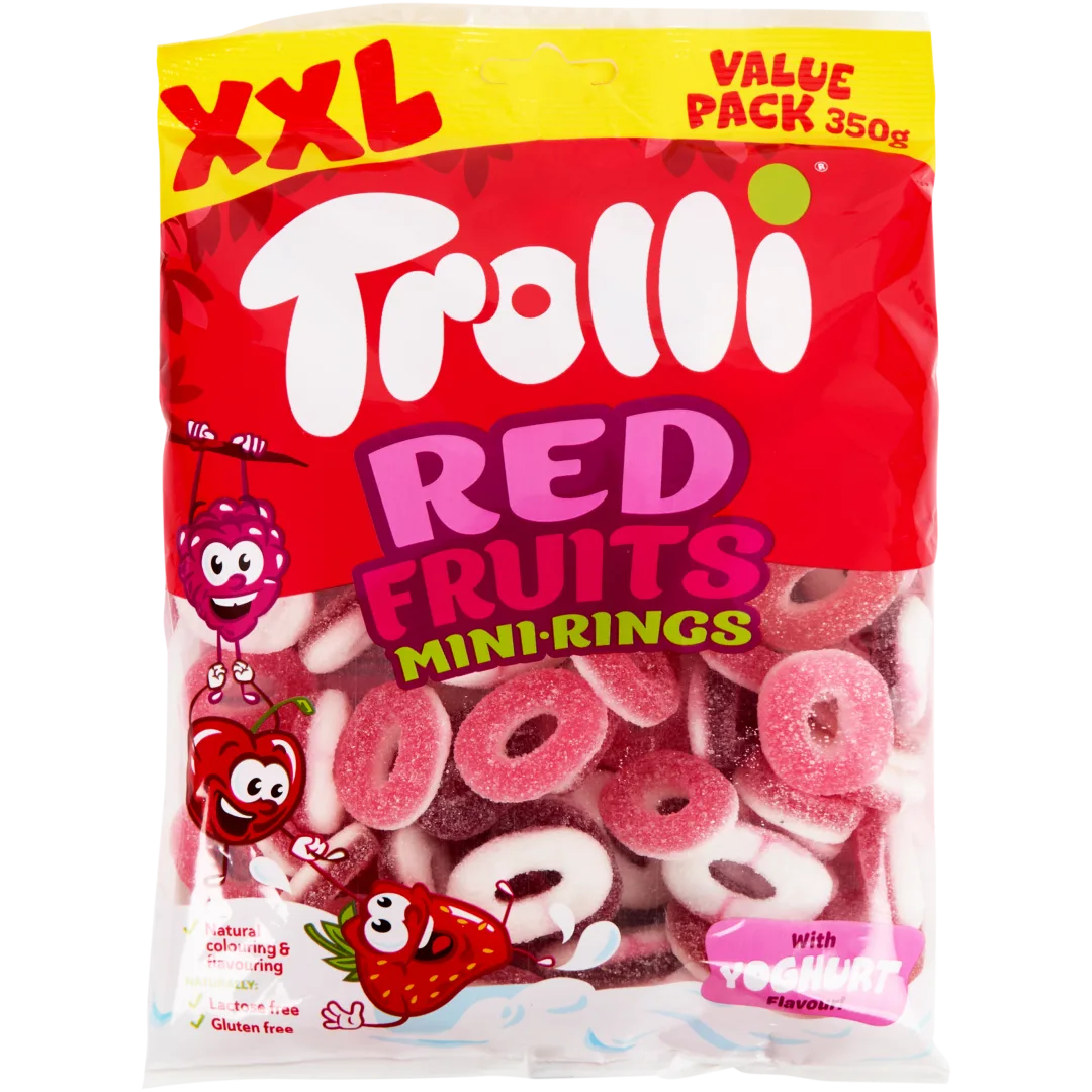 Mini-anneaux Trolli Fruits rouges