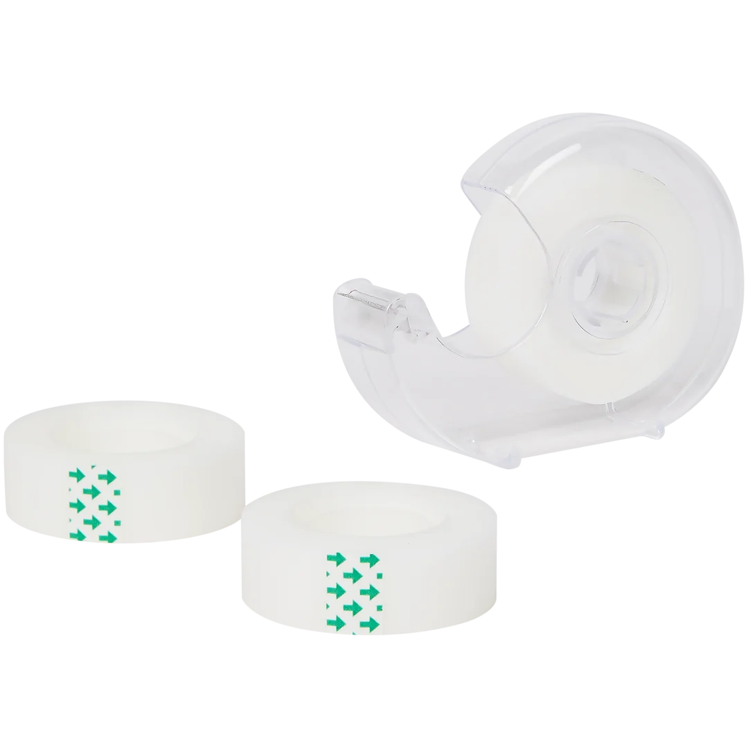 Office Essentials plakbandhouder met 3 rollen plakband