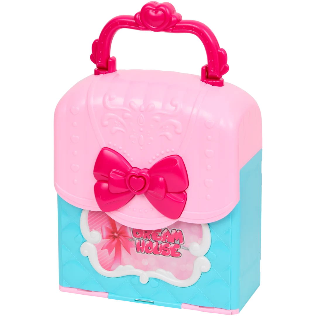 Puppe mit faltbarem Puppenhaus