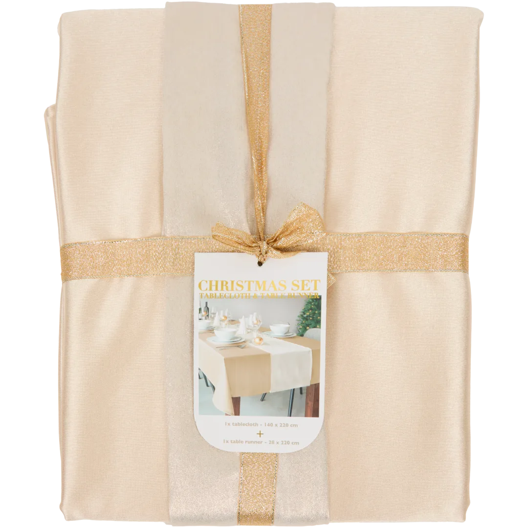 Nappe et chemin de table de Noël