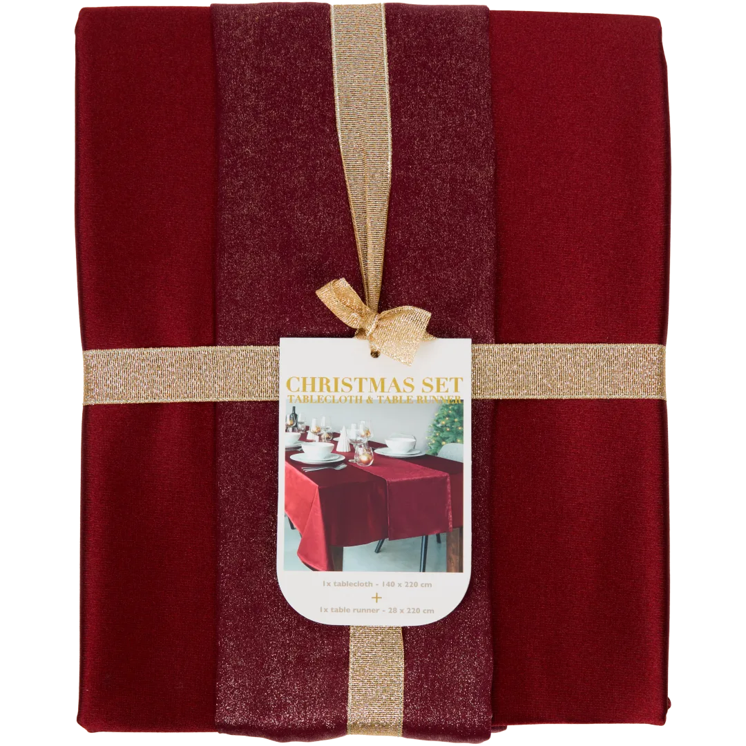 Nappe et chemin de table de Noël