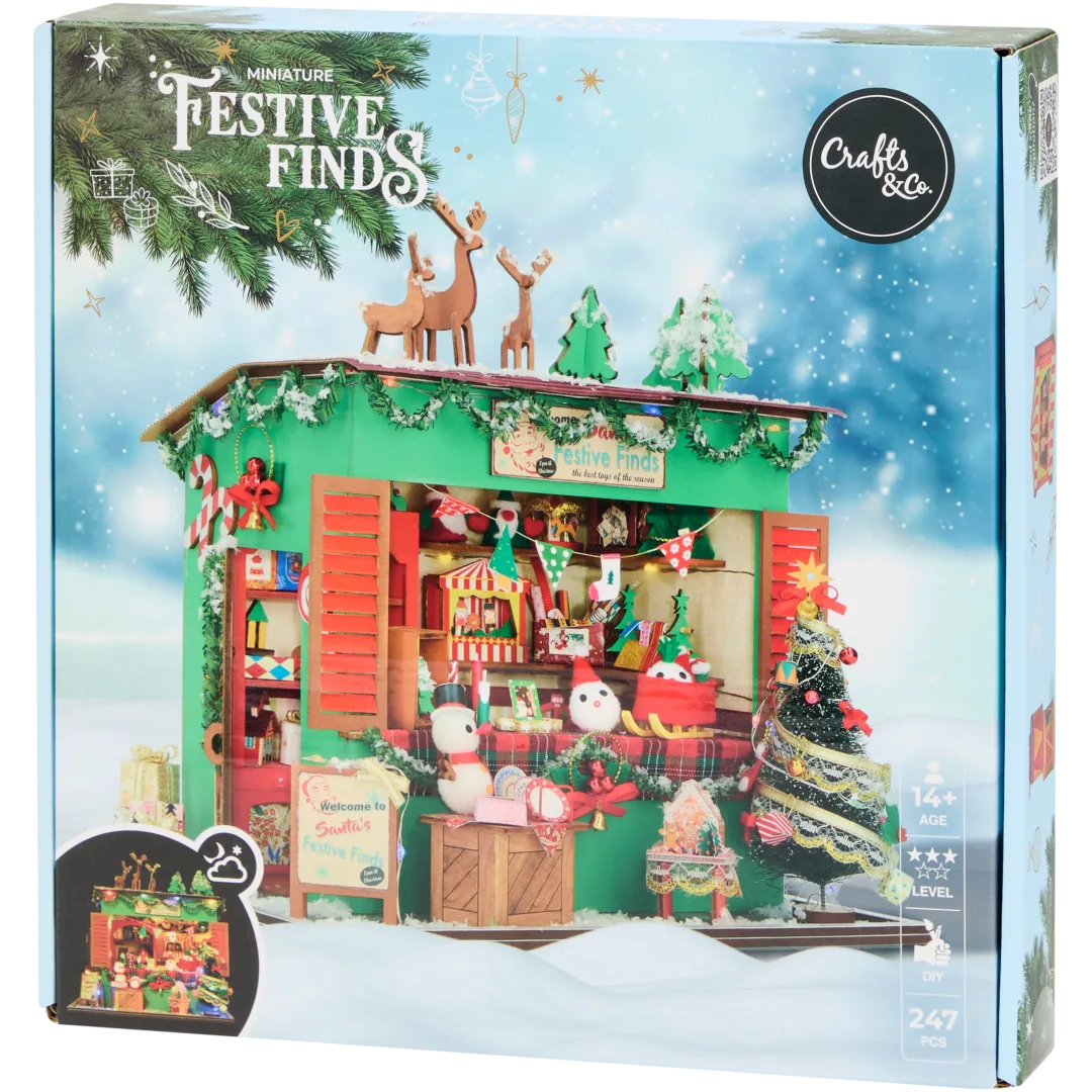 Crafts & Co bouw je eigen kersthuisje 1