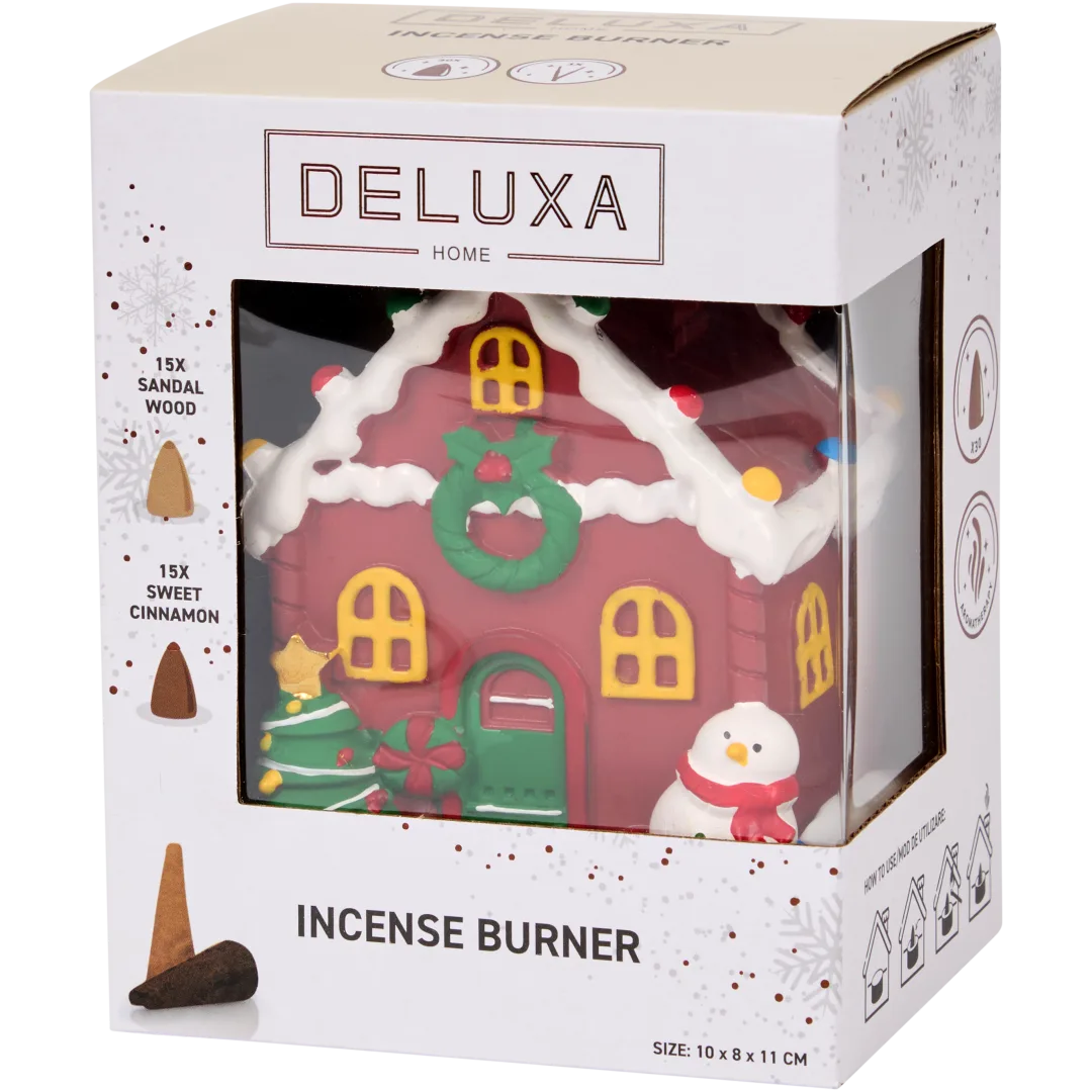 Deluxa Weihnachtliches Räucherhäuschen
