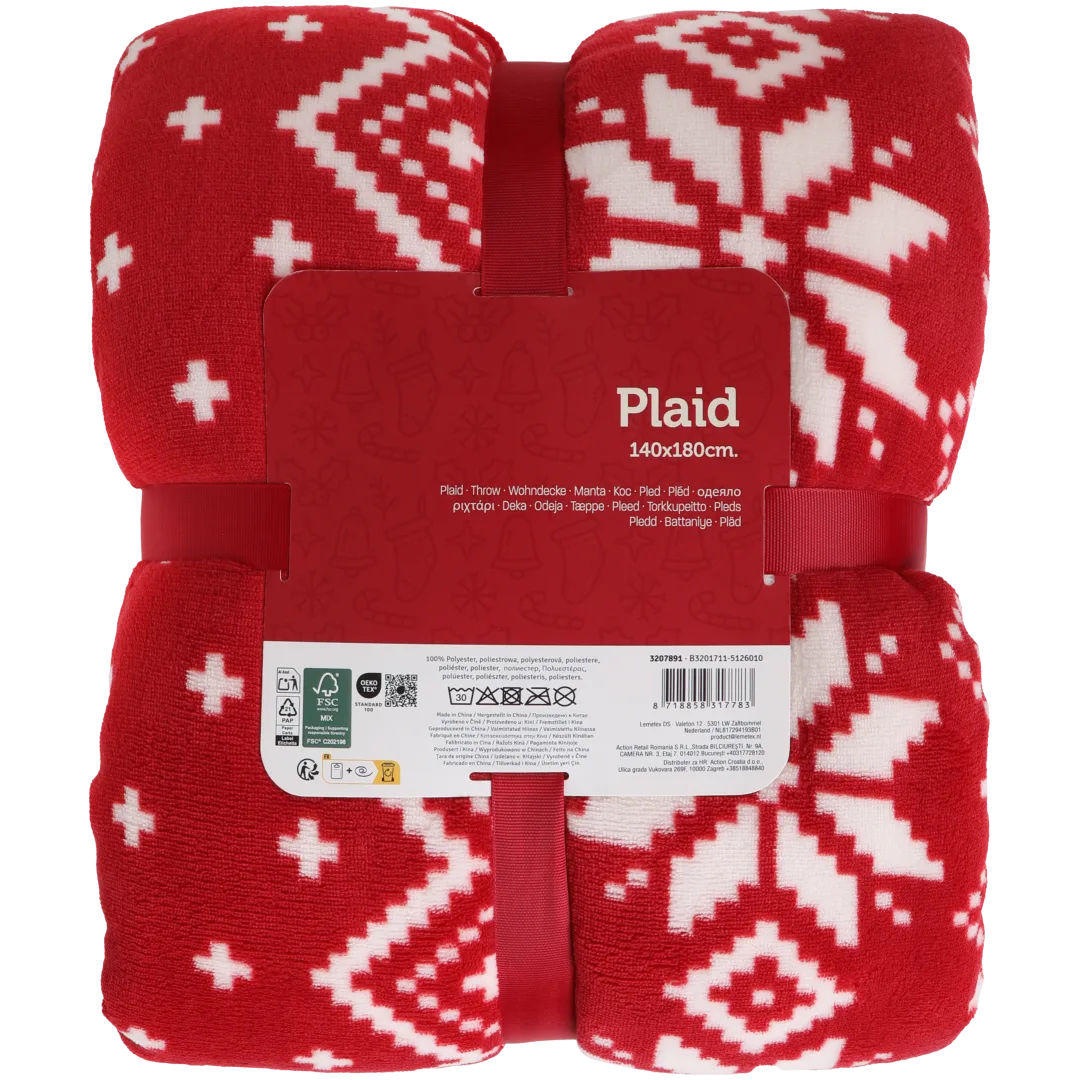 Plaid à imprimé de Noël