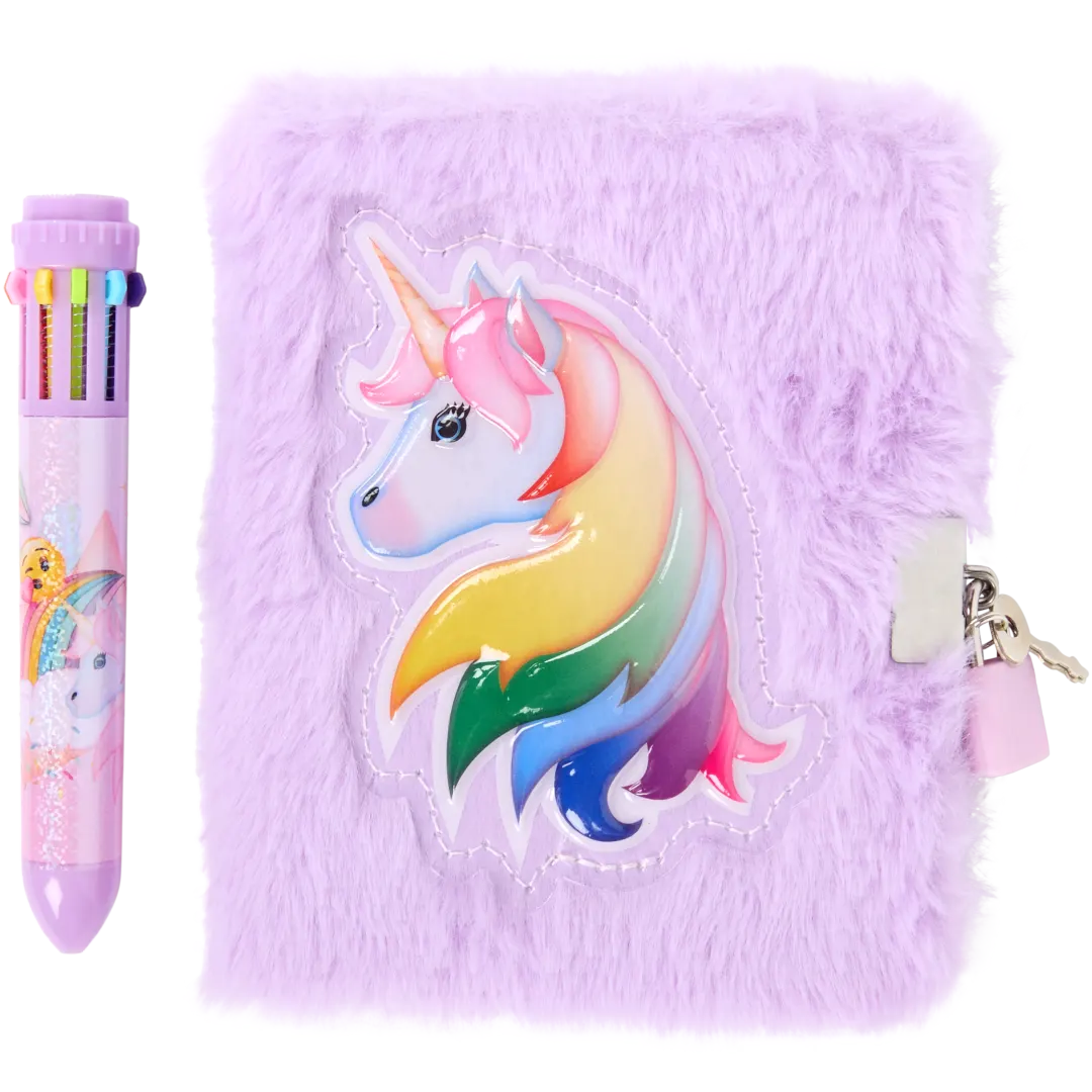 Fluffy dagboek met slot