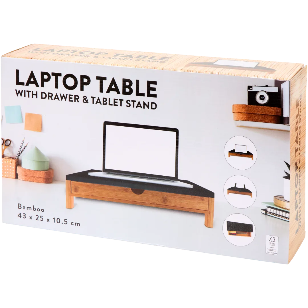 Laptopstandaard met lade 3