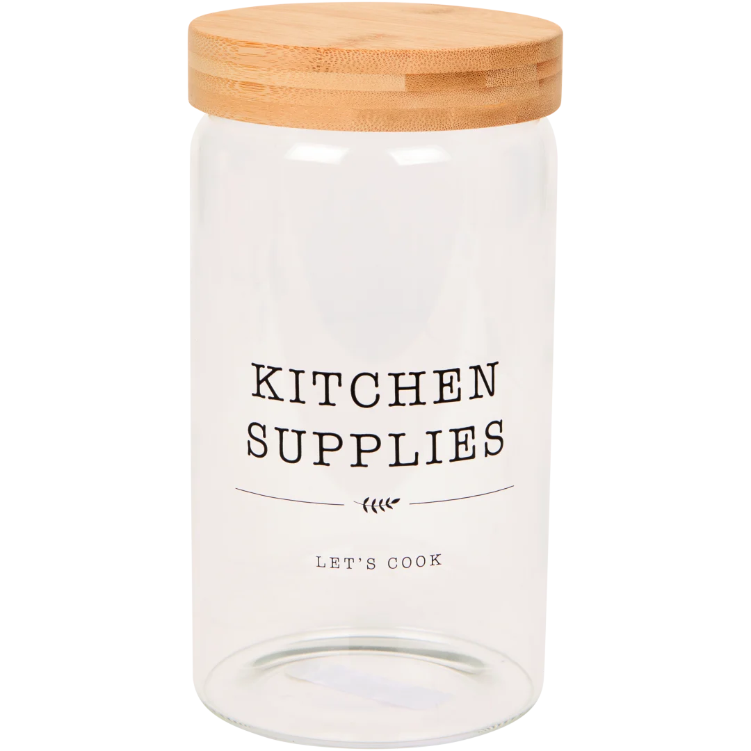 Pot de conservation avec couvercle en bois