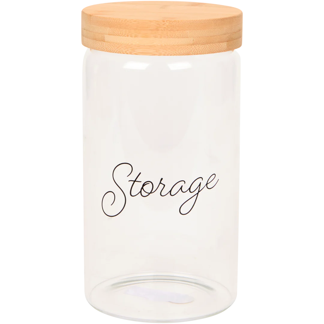 Pot de conservation avec couvercle en bois