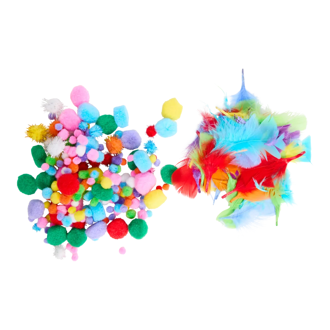 Pióra i pompony do rękodzieła