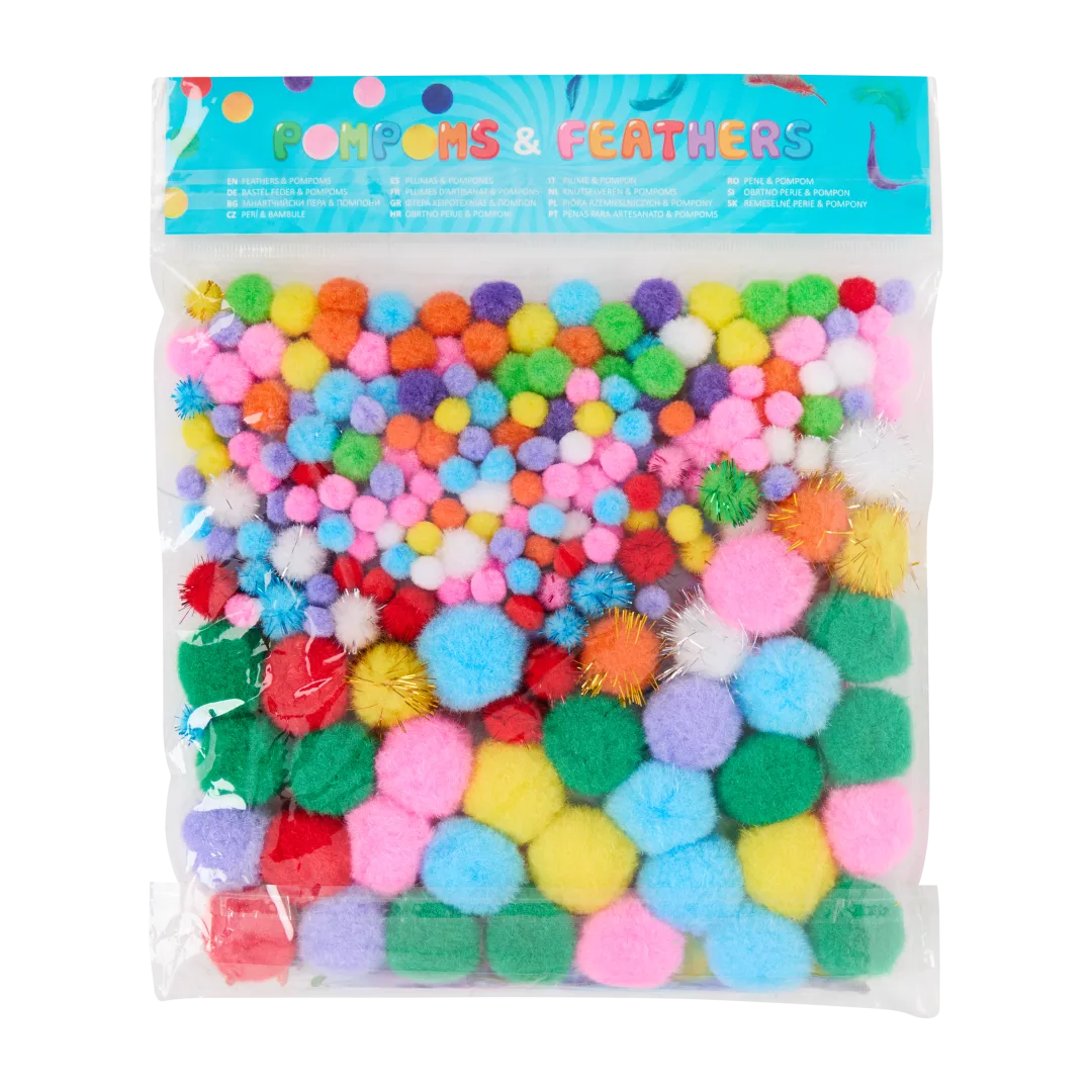 Pióra i pompony do rękodzieła